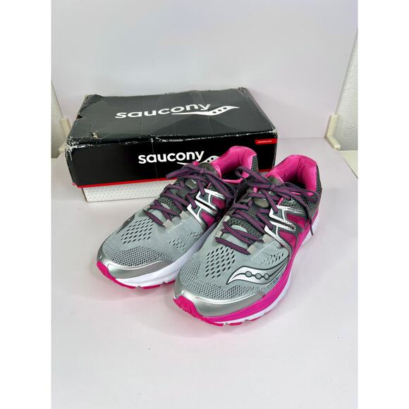 Saucony Hurricane Size 10 ISO 3 S10348-1 Grey Pink Black Women's Running Shoes - Picture 9 of 14